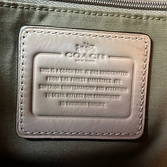 Coach Signature Monogram Handbag Satchel - Picture 9 of 11